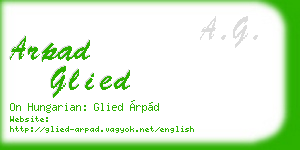 arpad glied business card