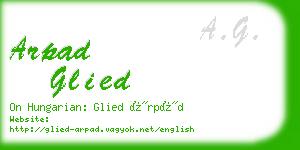 arpad glied business card